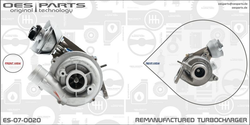 OES PARTS kompresorius, įkrovimo sistema ES-07-0020